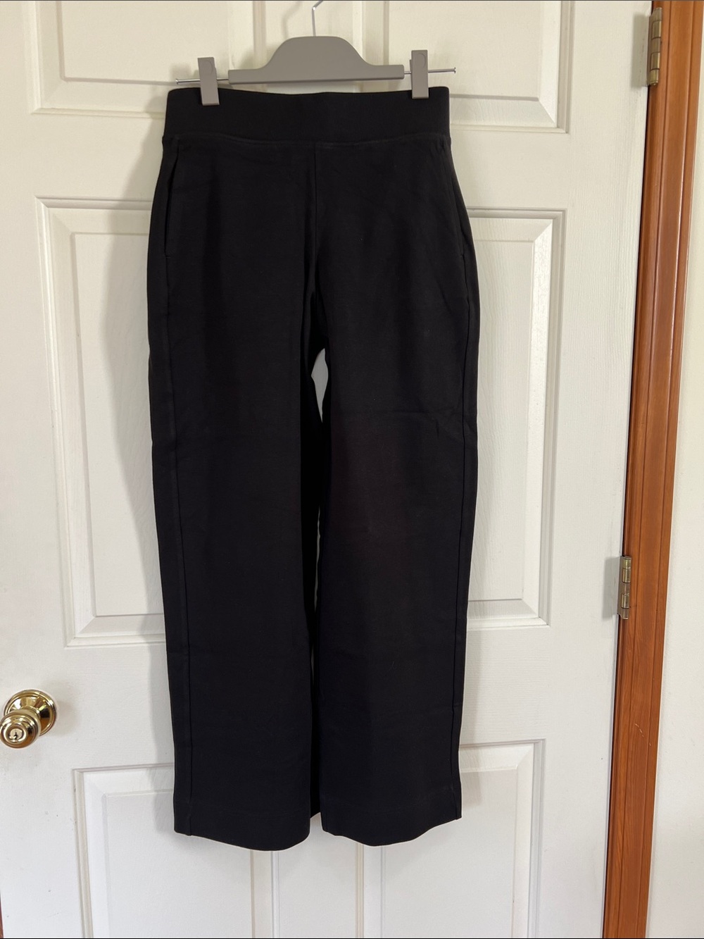 Pact Organic Airplane Wide Leg Pants Small Black 29" Inseam - Picture 4 of 7